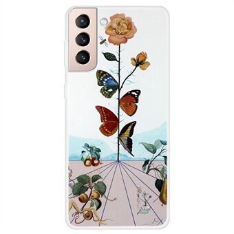 For Samsung Galaxy S22 5G Slim Phone Case with Pattern Printing Shockproof Soft TPU Phone Protective Cover