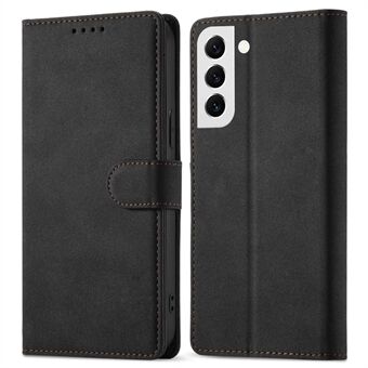 For Samsung Galaxy S22 5G Matte PU Leather + TPU Wallet Stand Phone Cover Protector with RFID Blocking Function