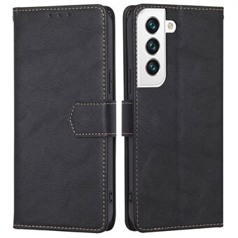 Waterproof PU Leather Stand Cover for Samsung Galaxy S22 5G, RFID Blocking Wallet Style Phone Case