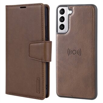 HANMAN Miro2 Series for Samsung Galaxy S22 5G Detachable Flip Phone Wallet Case PU Leather Magnetic Anti-drop Phone Cover Stand