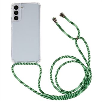 TPU+Acrylic Back Cover for Samsung Galaxy S22 5G Bump Proof Clear Phone Case with Adjustable Lanyard - Multi