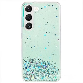 For Samsung Galaxy S22 5G Starry Sky Sparkle Epoxy Phone Case Soft TPU Protective Back Cover