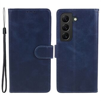 For Samsung Galaxy S22 5G Wallet PU Leather Phone Case Calf Texture Stand Protective Cover