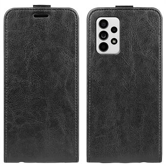 Vertical Flip Cover Crazy Horse Texture Card Slot Shockproof Protective Leather Case for Samsung Galaxy A33 5G