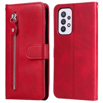 Zipper Pocket Magnetic Clasp Leather Cover Phone Case with Stand Wallet for Samsung Galaxy A33 5G