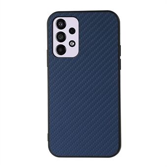 Carbon Fiber Texture PU Leather + PC + TPU Scratch-resistant Phone Case Shell for Samsung Galaxy A33 5G