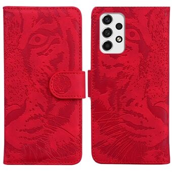 For Samsung Galaxy A33 5G Fashionable Imprinting Tiger Pattern Flip Leather Phone Case Protective Phone Cover Supporting Stand Wallet