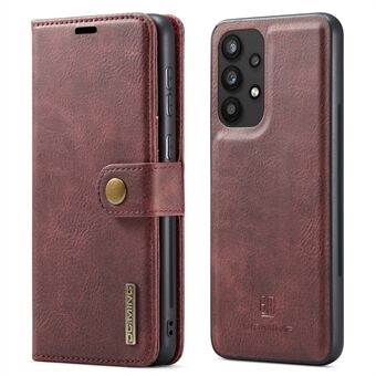 DG.MING Split Leather Wallet Case Folio Flip Stand Detachable Magnetic Phone Cover for Samsung Galaxy A33 5G