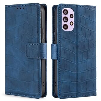 Anti-fingerprint Fashionable Cell Phone Covering PU Leather Crocodile Texture Shockproof Phone Case Wallet for Samsung Galaxy A33 5G