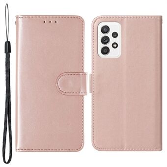 Anti-drop Solid Color Magnetic Closure Flip Leather Protective Wallet Shell Horizontal Stand Case for Samsung Galaxy A33 5G