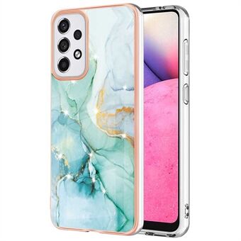 LB3 Series Marble Soft TPU Case for Samsung Galaxy A33 5G, Electroplating IMD Slim Anti-Scratch Shockproof Cover