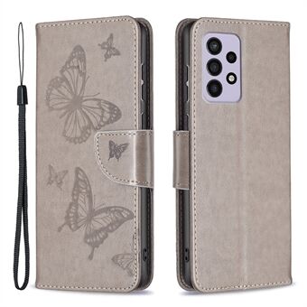 For Samsung Galaxy A33 5G Drop-proof Protection Multiple Butterfly Imprinted PU Leather Flip Folio Cover Wallet Stand Case