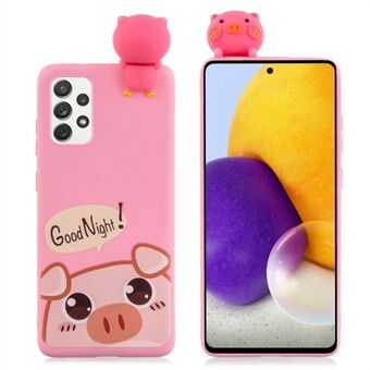 For Samsung Galaxy A33 5G SZ Pattern Printing TPU + PVC Anti-Slip Case 3D Cartoon Funny Animal Style Phone Cover