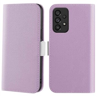 For Samsung Galaxy A33 5G All-around Protection Candy Color Wallet Stand Case Litchi Texture PU Leather Mobile Phone Shell