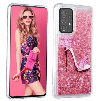 For Samsung Galaxy A33 5G Soft TPU Bling Liquid Moving Quicksand Case Embossment Pattern Back Cover