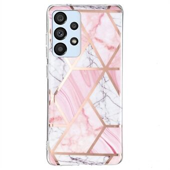 Ultra Slim TPU Phone Case for Samsung Galaxy A33 5G, Wear-resistant Electroplating Splicing Marble Pattern IMD Protector Phone Cover