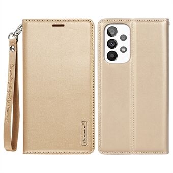 HANMAN Minor Series Folio Flip Phone Cover for Samsung Galaxy A33 5G, Anti-shock PU Leather Phone Case with Wallet Stand Protective Shell