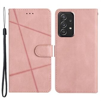 Crazy Horse Texture PU Leather Case for Samsung Galaxy A33 5G Wallet Phone Case Protective Folio Flip Cover with Strap