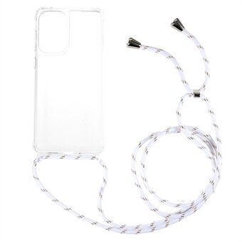 TPU+Acrylic Phone Cover for Samsung Galaxy A33 5G, Transparent Phone Case with Lanyard