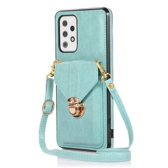 For Samsung Galaxy A33 5G Card Holder Design PU Leather+TPU Shell Back Case Kickstand Phone Cover