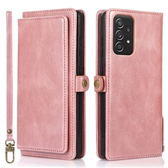 For Samsung Galaxy A33 5G TPU+PU Leather Case Detachable 2-in-1 Protective Wallet Phone Cover with Strap