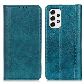 Magnetic Auto Closure Litchi Texture Split Leather Wallet Stand Shockproof Anti-fall Cover for Samsung Galaxy A53 5G