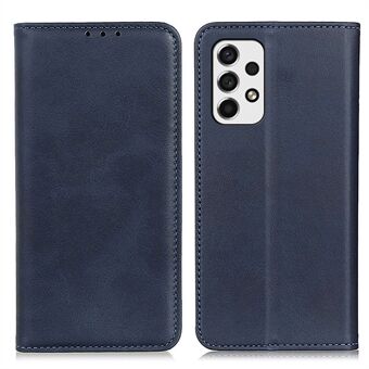 Split Leather Stand Wallet Case Auto Magnetic Closed Flip Folio Cover for Samsung Galaxy A53 5G