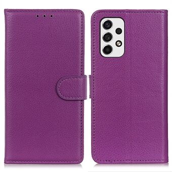 Litchi Texture PU Leather Magnetic Case Wallet Stand Shockproof Flip Protective Cover for Samsung Galaxy A53 5G