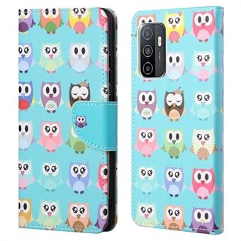 Pattern Printing Cross Texture Phone Case Wallet Leather Cover with Foldable Stand for Samsung Galaxy A53 5G