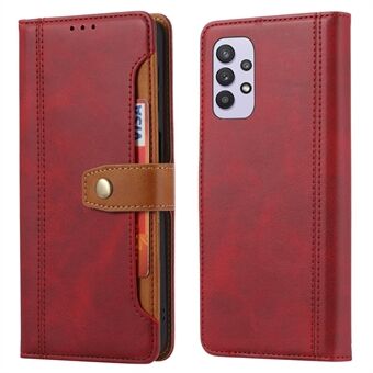 For Samsung Galaxy A53 5G Phone Covering Anti-fingerprint Textured Business Style Wallet Stand Leather Phone Case Protector