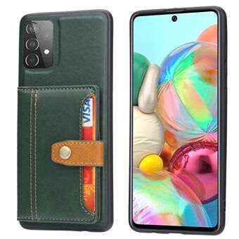 For Samsung Galaxy A53 5G Card Slots Kickstand Anti-Scratch PU Leather Coated TPU Protective Phone Case