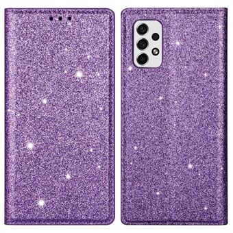 For Samsung Galaxy A53 5G Glitter Sequins Ultra-thin PU Leather + TPU Case Stand Card Holder Phone Cover