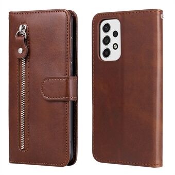 Multi-function Stand Wallet PU Leather Cover Zipper Pocket Phone Case Shell for Samsung Galaxy A53 5G