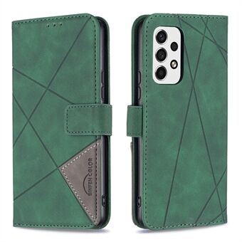 BINFEN COLOR BF05 Shockproof Geometric Imprinted Flip PU Leather Case Wallet Cover with Stand for Samsung Galaxy A53 5G