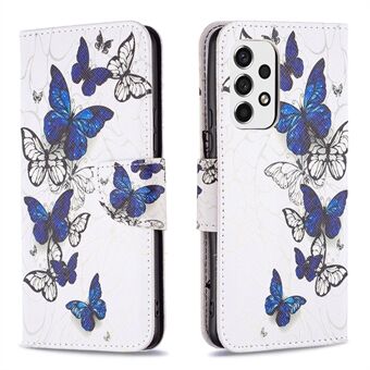 Shock Absorption Pattern Printing Folio Flip Leather Stand Wallet Phone Case for Samsung Galaxy A53 5G