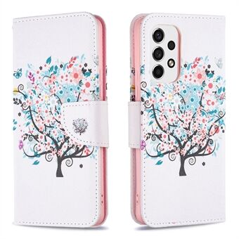 Pattern Printing PU Leather Folio Flip Adjustable Viewing Stand Wallet Cover Phone Case Shell for Samsung Galaxy A53 5G