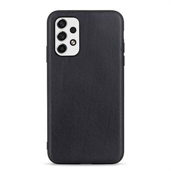 Textured Genuine Thin Light Shockproof Leather Coated PC + TPU Hybrid Case Phone Shell for Samsung Galaxy A53 5G