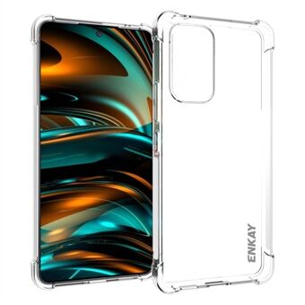 ENKAY HAT PRINCE Shockproof Reinforced Corners Anti-slip Side Strip Transparent TPU Case Phone Cover for Samsung Galaxy A53 5G