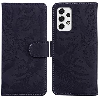 For Samsung Galaxy A53 5G Flip Leather Case Protective Phone Cover Imprinting Tiger Pattern Supporting Stand Wallet