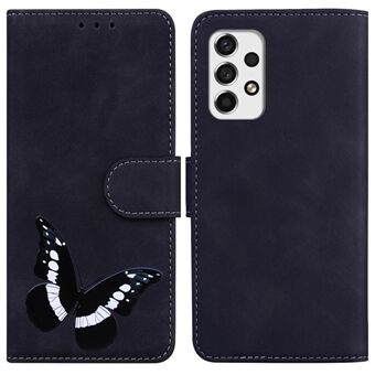 Magnetic Closure Skin Touch Feeling Phone Case Anti-scratch Butterfly Printing Stand Wallet Leather Phone Cover for Samsung Galaxy A53 5G