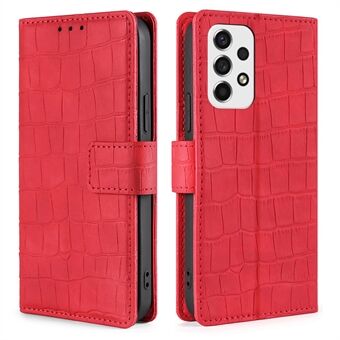 Shockproof PU Leather Crocodile Texture Phone Case Wallet Stand Flip Full Protective Cover for Samsung Galaxy A53 5G