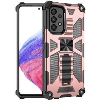 For Samsung Galaxy A53 5G Protective Case Scratch-resistant Kickstand Inner TPU + Hard PC Shockproof Back Case