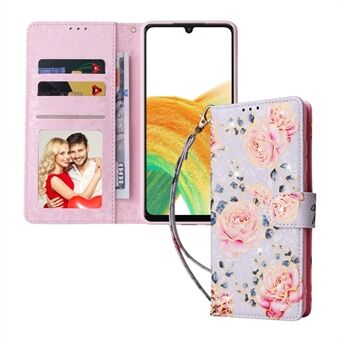 For Samsung Galaxy A53 5G Lacquered PU Leather Case Stand Wallet Full Protection RFID Blocking Phone Cover