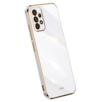 XINLI Cell Phone Cover For Samsung Galaxy A53 5G, Electroplating Golden Edge Scratch-resistant Anti-drop TPU Phone Case