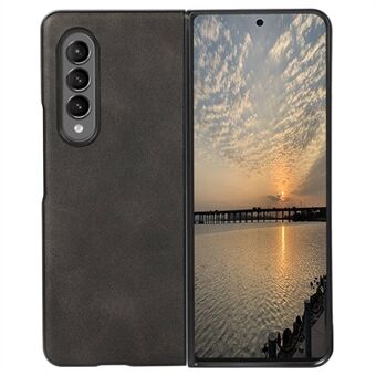 For Samsung Galaxy Z Fold4 5G Anti-Scratch Textured Leather Coated PC+TPU Back Case Shock Absorption Slim Non-Slip Shell