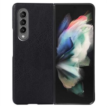 For Samsung Galaxy Z Fold4 5G Anti-fall Phone Cover Textured PU Leather Coated Folding Phone Back Case Protector