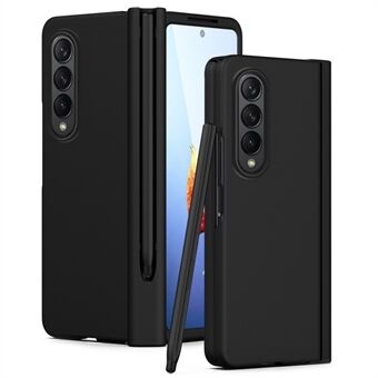 For Samsung Galaxy Z Fold4 5G Hard PC Hinge Design Phone Case Drop-proof Cover with Tempered Glass Screen Protector + Stylus Pen