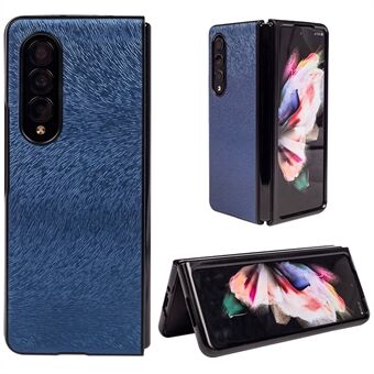 For Samsung Galaxy Z Fold4 5G Stylish Texture Imprinted PU Leather + PC Shockproof Phone Case Shell