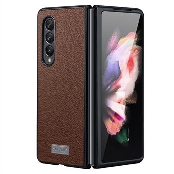 SULADA For Samsung Galaxy Z Fold4 5G Luxury-Series Litchi Texture Folding Phone Cover PU Leather Coating PC Protective Phone Case