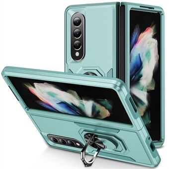 Defender Series for Samsung Galaxy Z Fold4 5G Hybrid Hard PC Soft TPU Shockproof Protective Case Magnetic Car Mount Ring Kickstand Cover